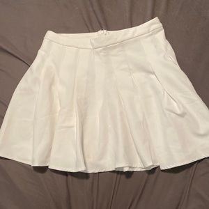 Princess Polly White Pleated Tennis Style Skirt